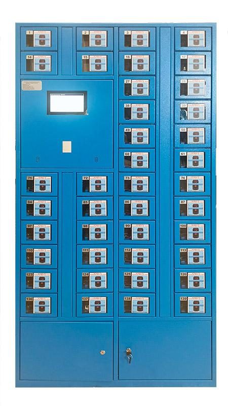 Cabinet for charging and issuing personal tags with access control card binding