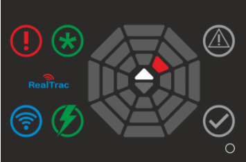 RealTrac CAS display: Emergency zone, red sector
