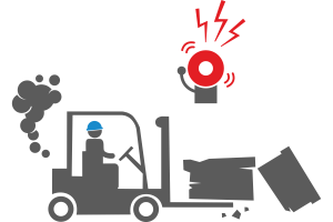 Vehicle collision and falling load detection