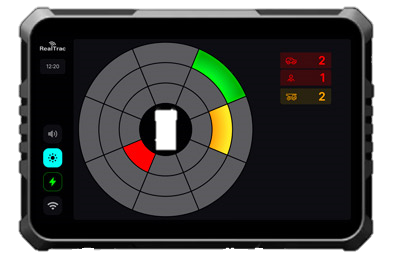RealTrac PROD VCD 050 operator display for the vehicle cab